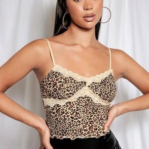 Lace cheetah print tank